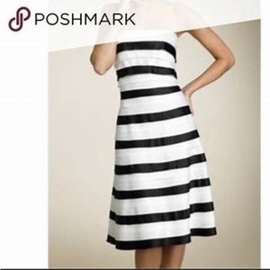 BCBG Maxazria black/white pleated dress